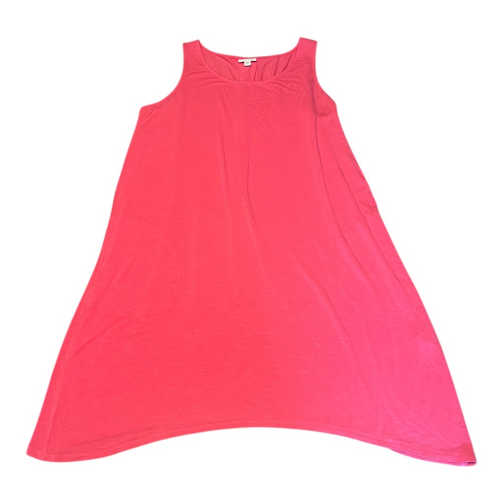 J. Jill Pink Dress Women’s Size Large Sleeveless Maxi With Pockets Rayon Spandex